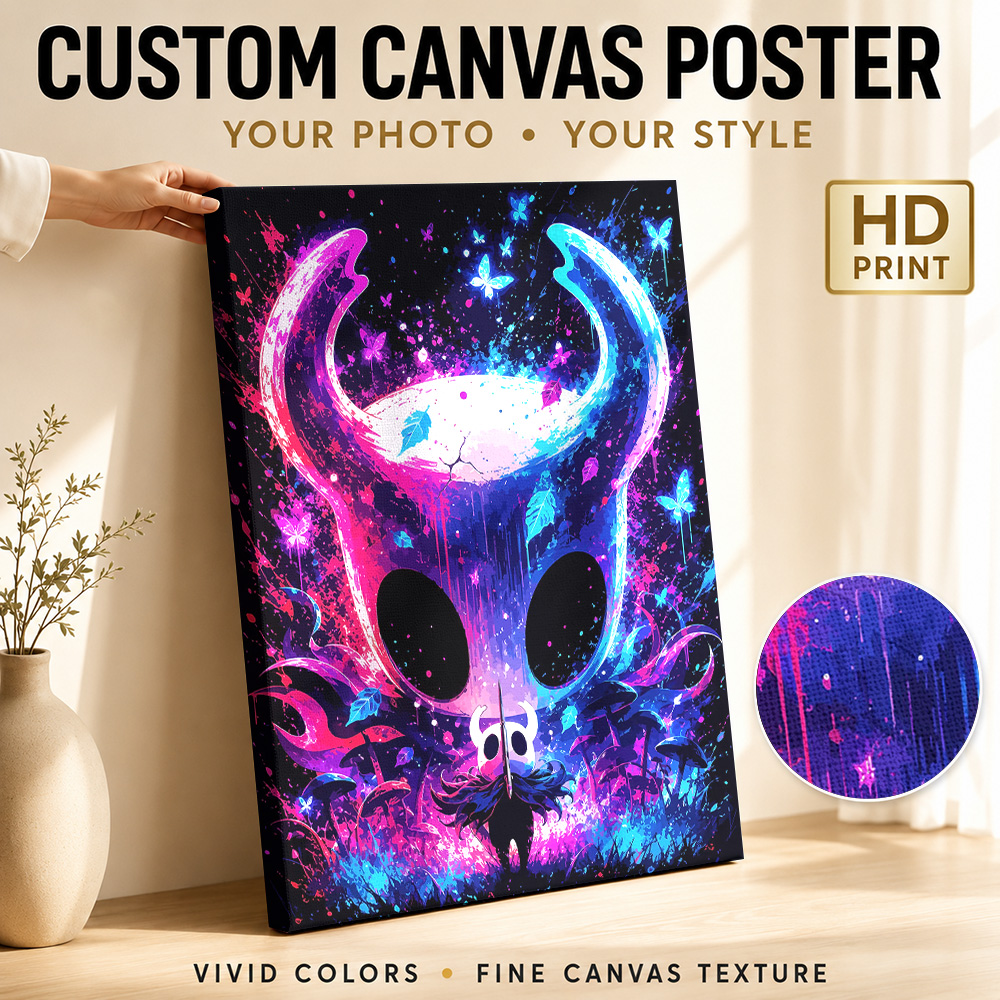 Video Gaming & Esports Usd Acc - Hollow Knight In Neon Forest Canvas