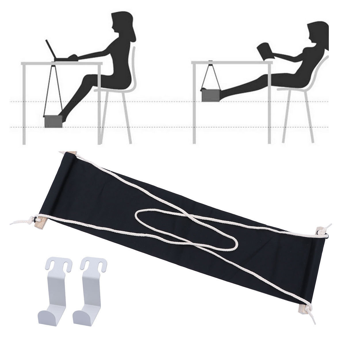 Foldable Under Desk Foot Hammo - Footrest Under Desk recension och pris